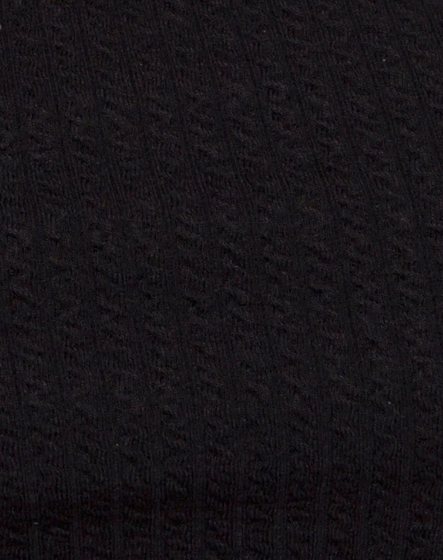 Bomb Tube Top in Black Jumbo Rib