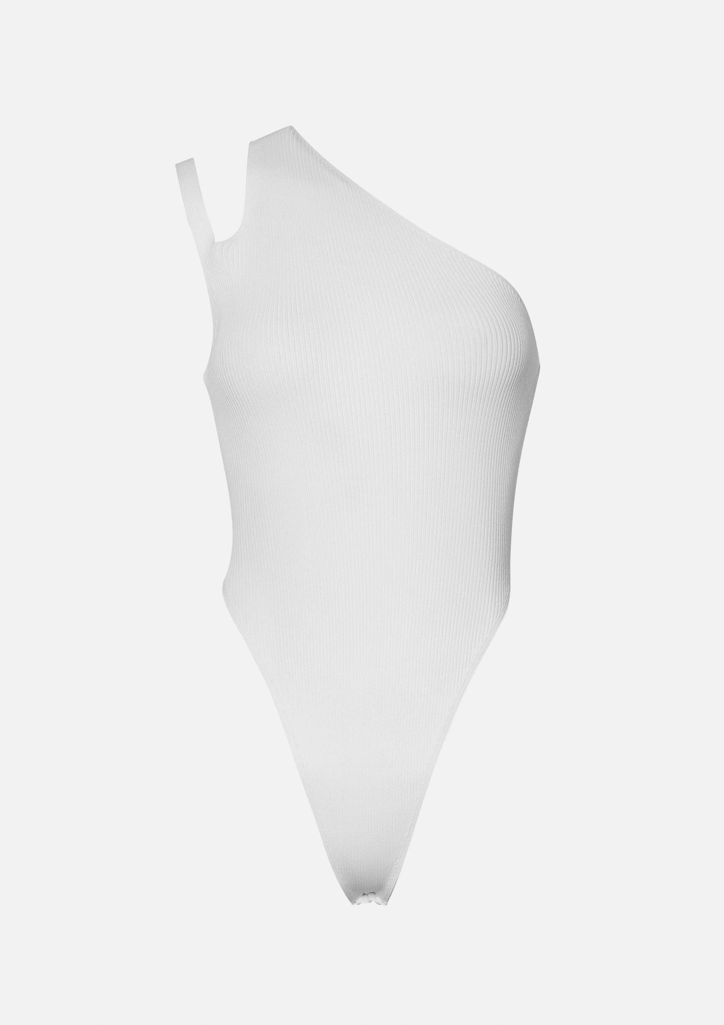 Diana Asymmetric Ribbed Knitted Bodysuit