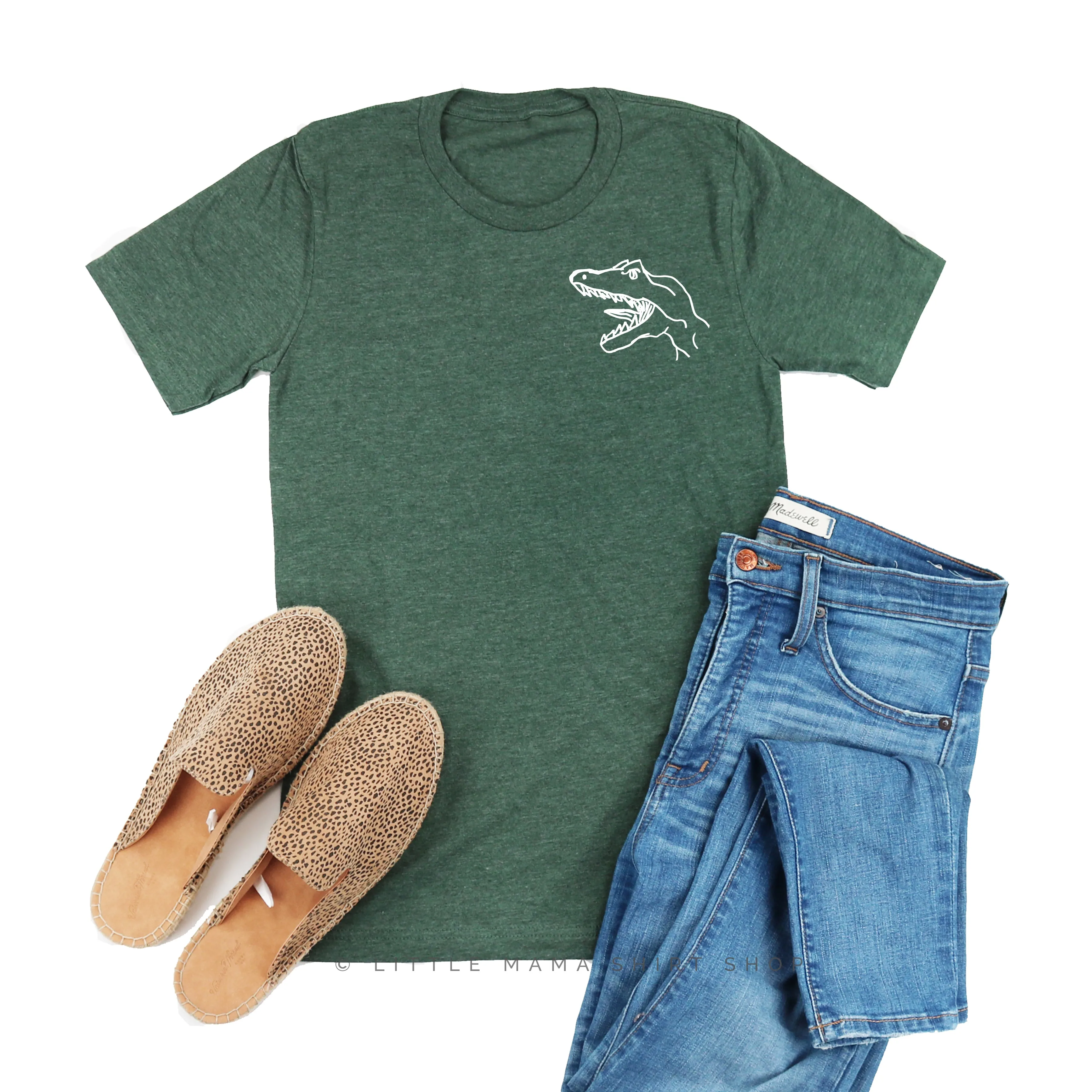 Dinosaur Head - Pocket Design - Adult Tee