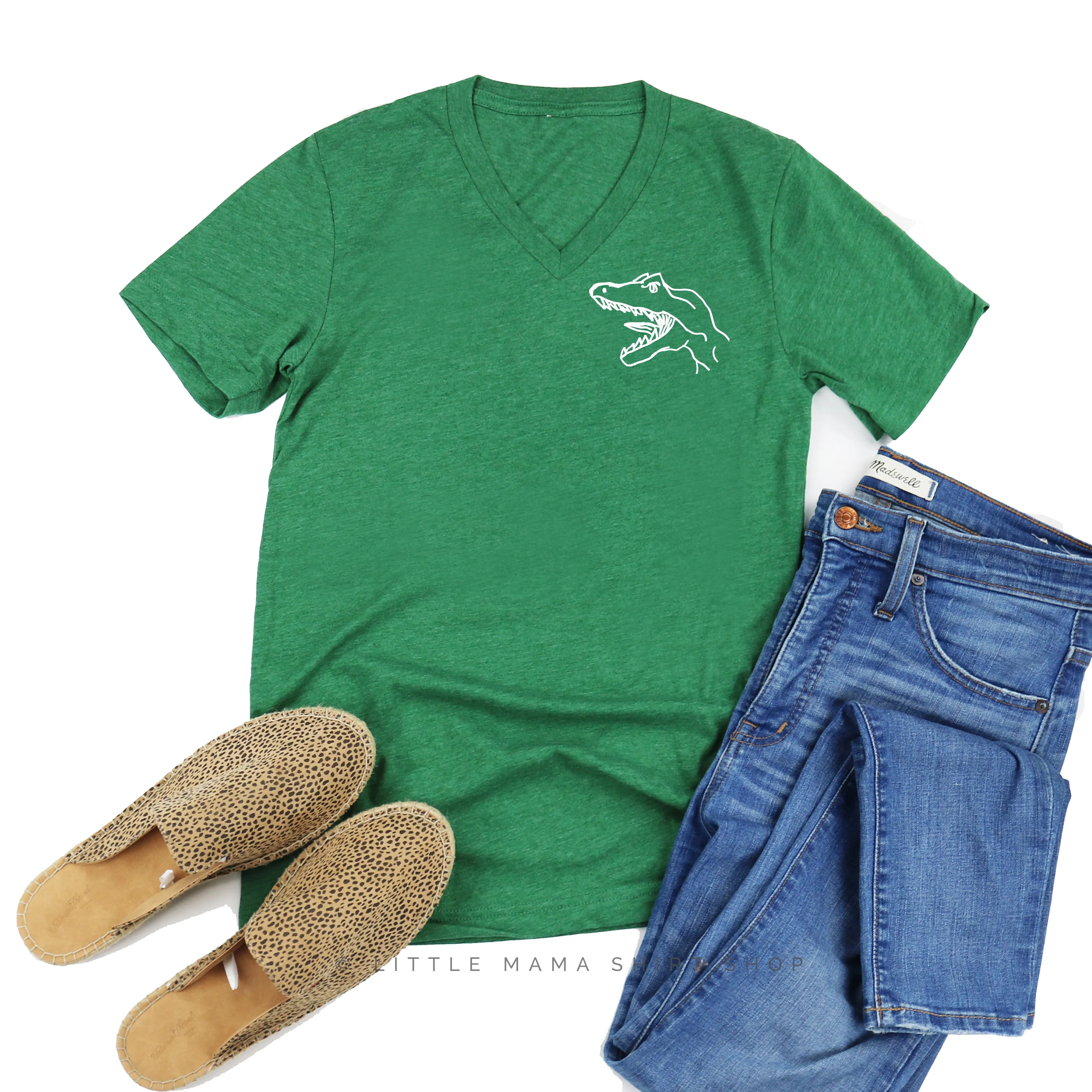 Dinosaur Head - Pocket Design - Adult Tee