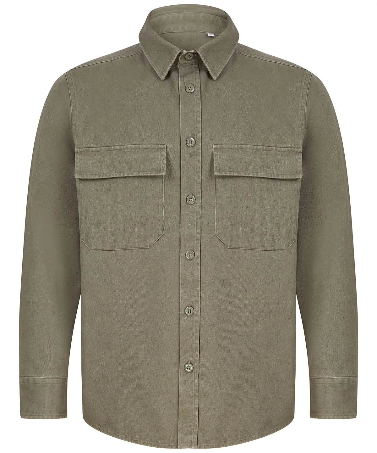 Drill overshirt | Khaki