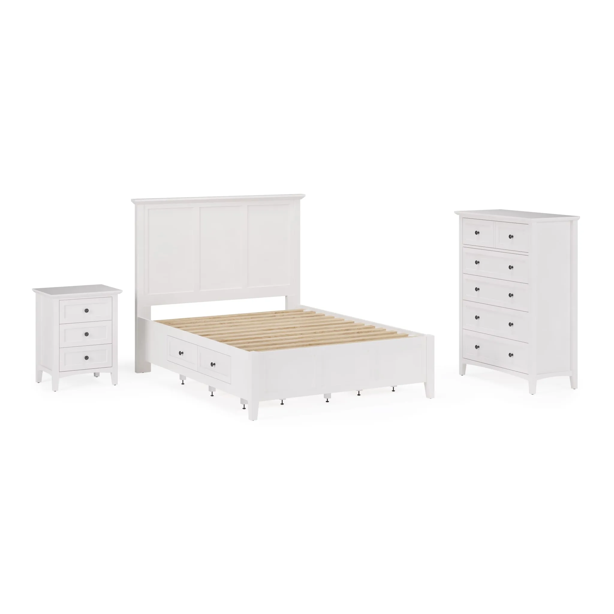 Grace Five Drawer Chest in Snowfall White (2024)
