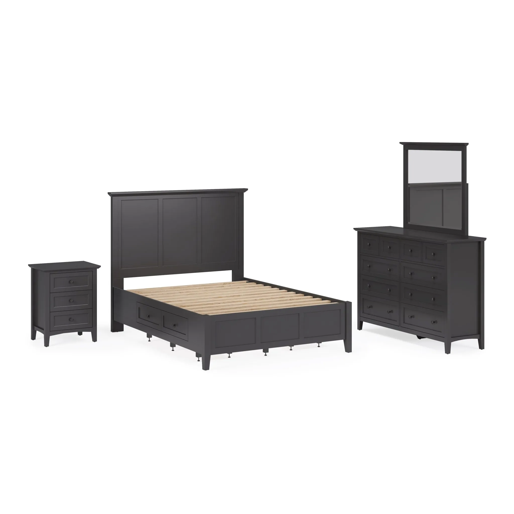 Grace Wall or Dresser Mirror in Raven Black