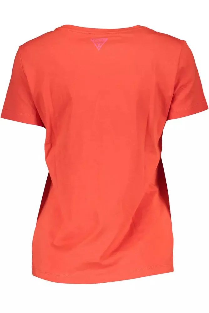 Guess Jeans Red Cotton Women Top