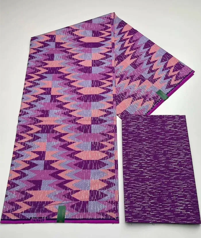 Kente Cotton African Print Wax Fabric 4 2yards Nigeria Ghana Style Sewing Dress Craft DIy