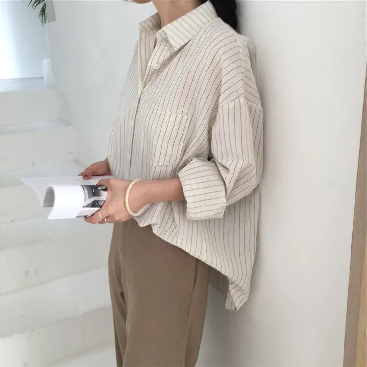 [Korean Style] Bellarita Stripe Shirts