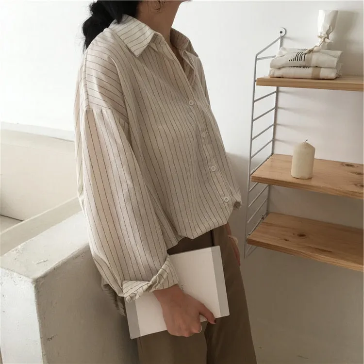 [Korean Style] Bellarita Stripe Shirts