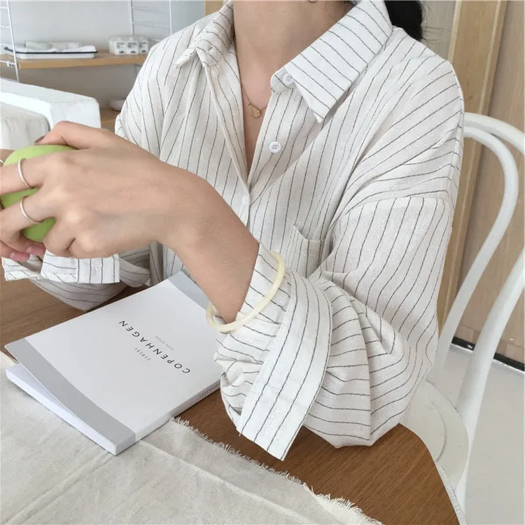 [Korean Style] Bellarita Stripe Shirts