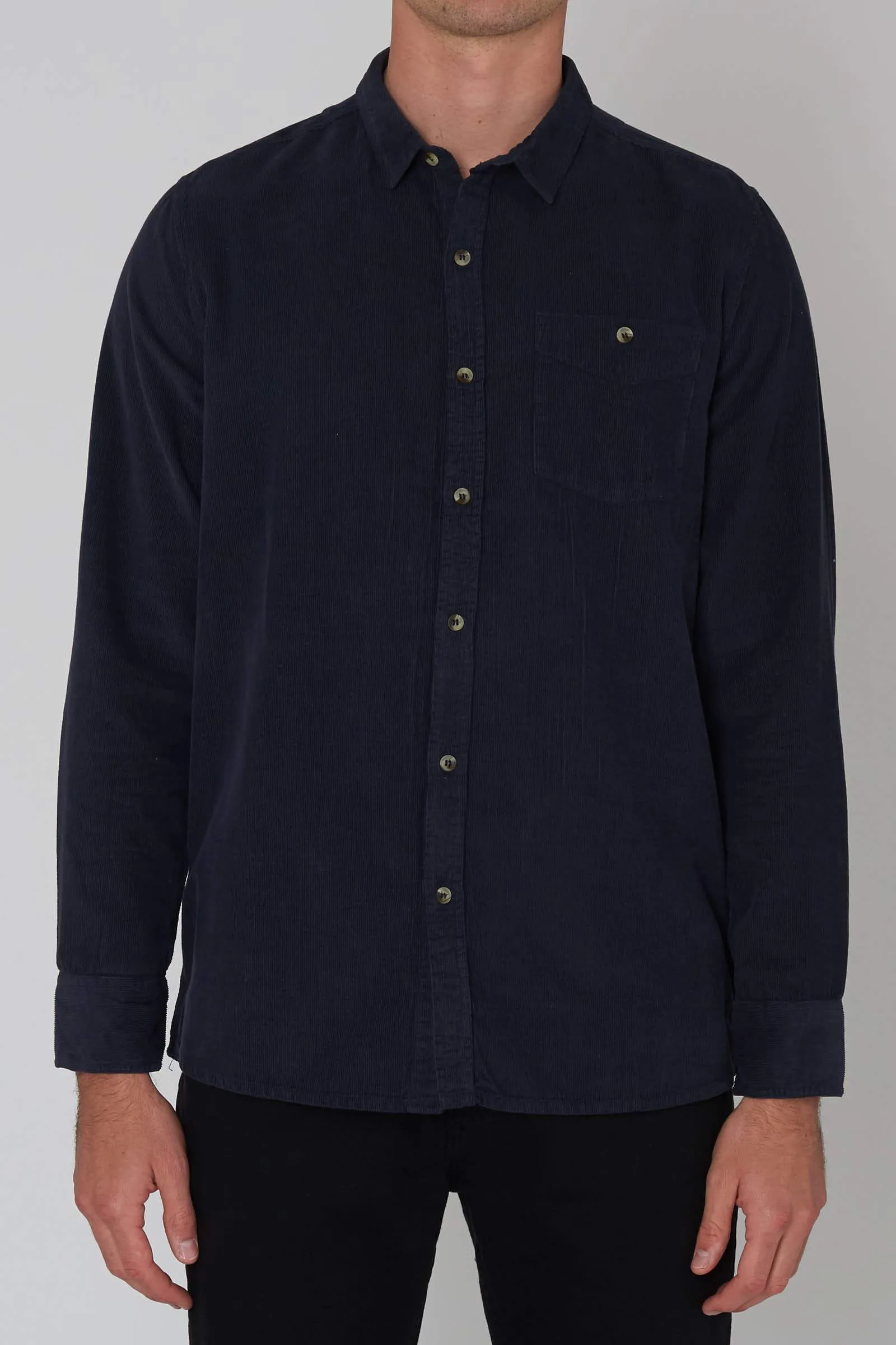 Men At Work Cord Shirt - Maritime Blue