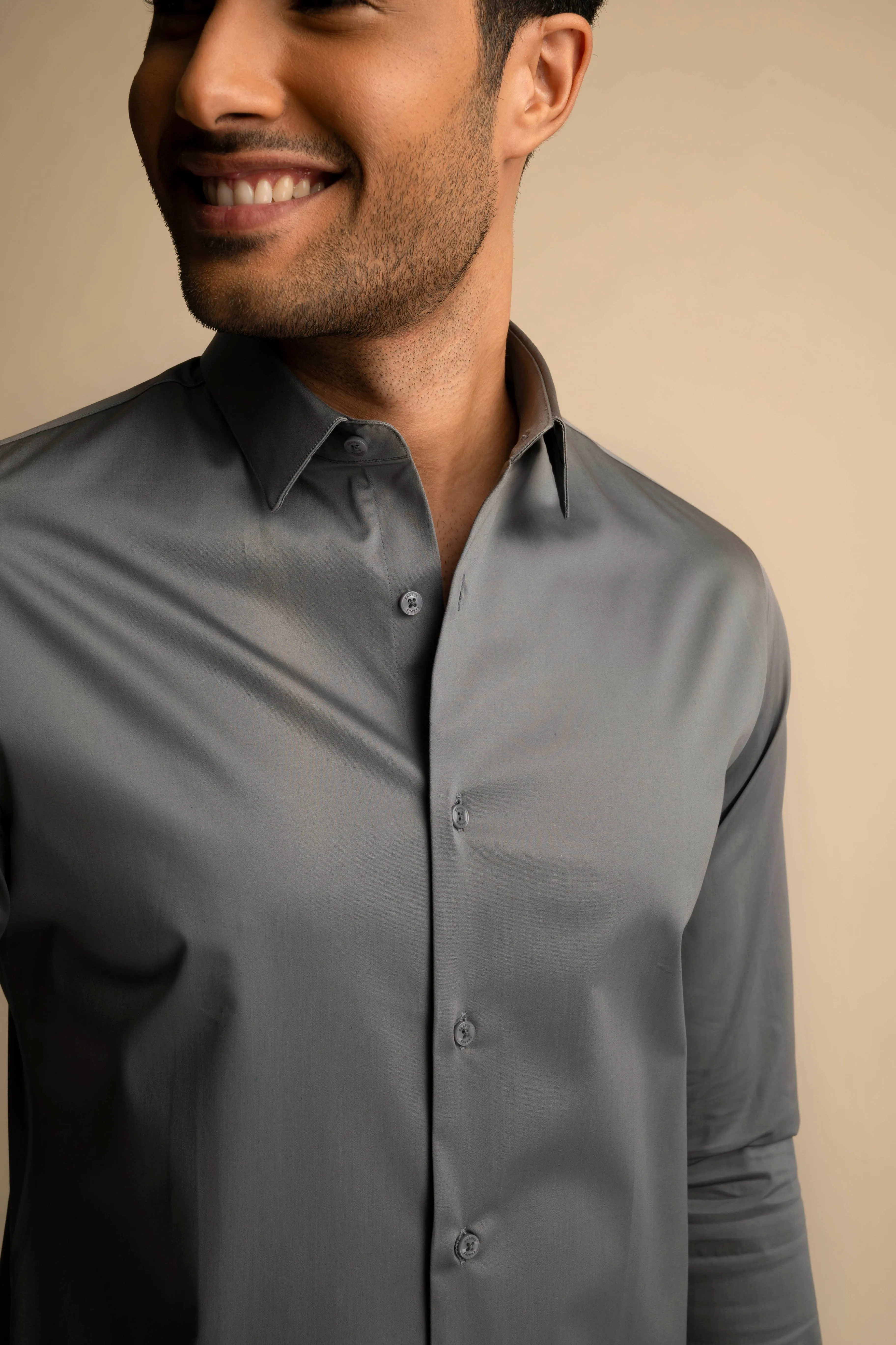 Shadow Stretch Satin Shirt
