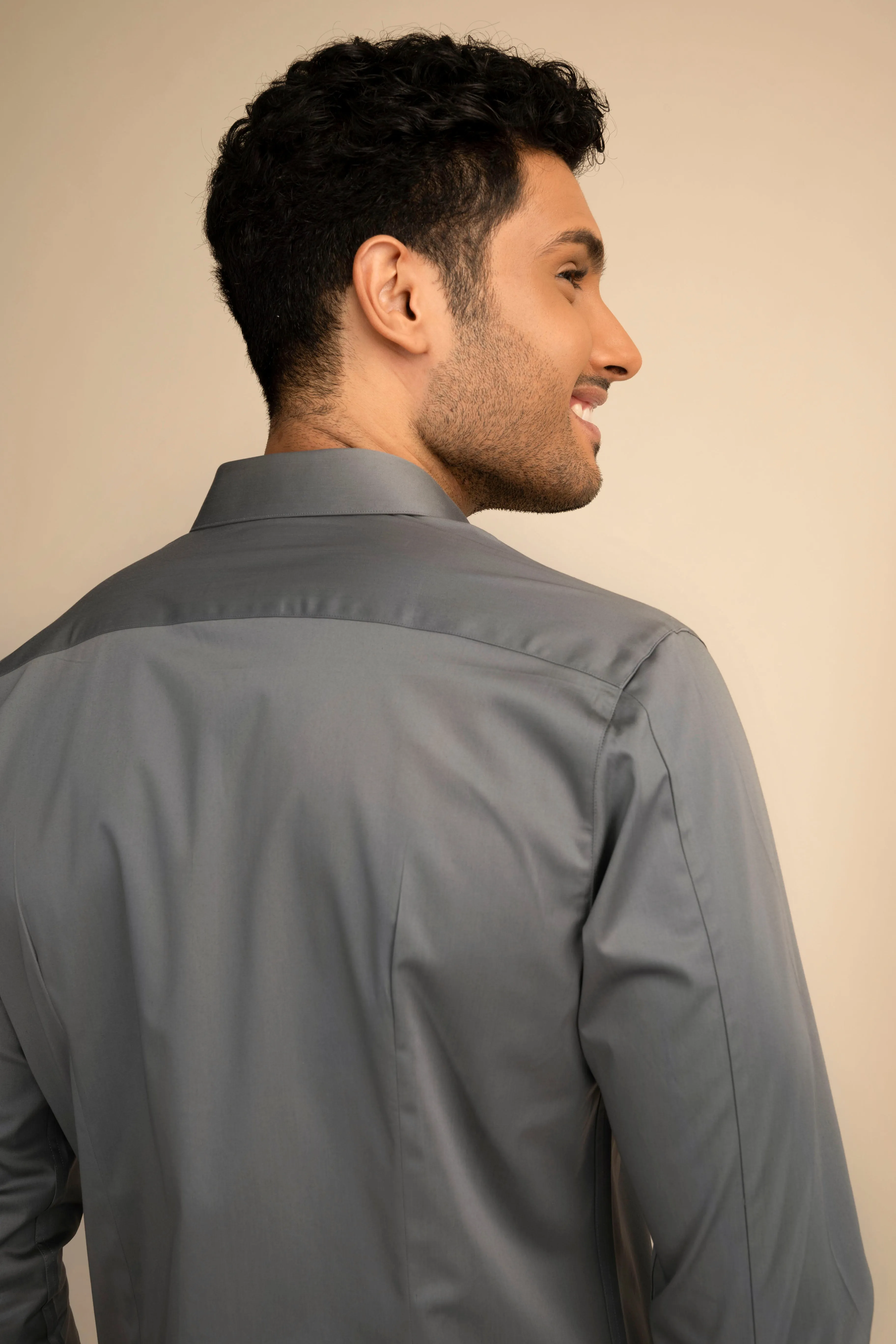 Shadow Stretch Satin Shirt