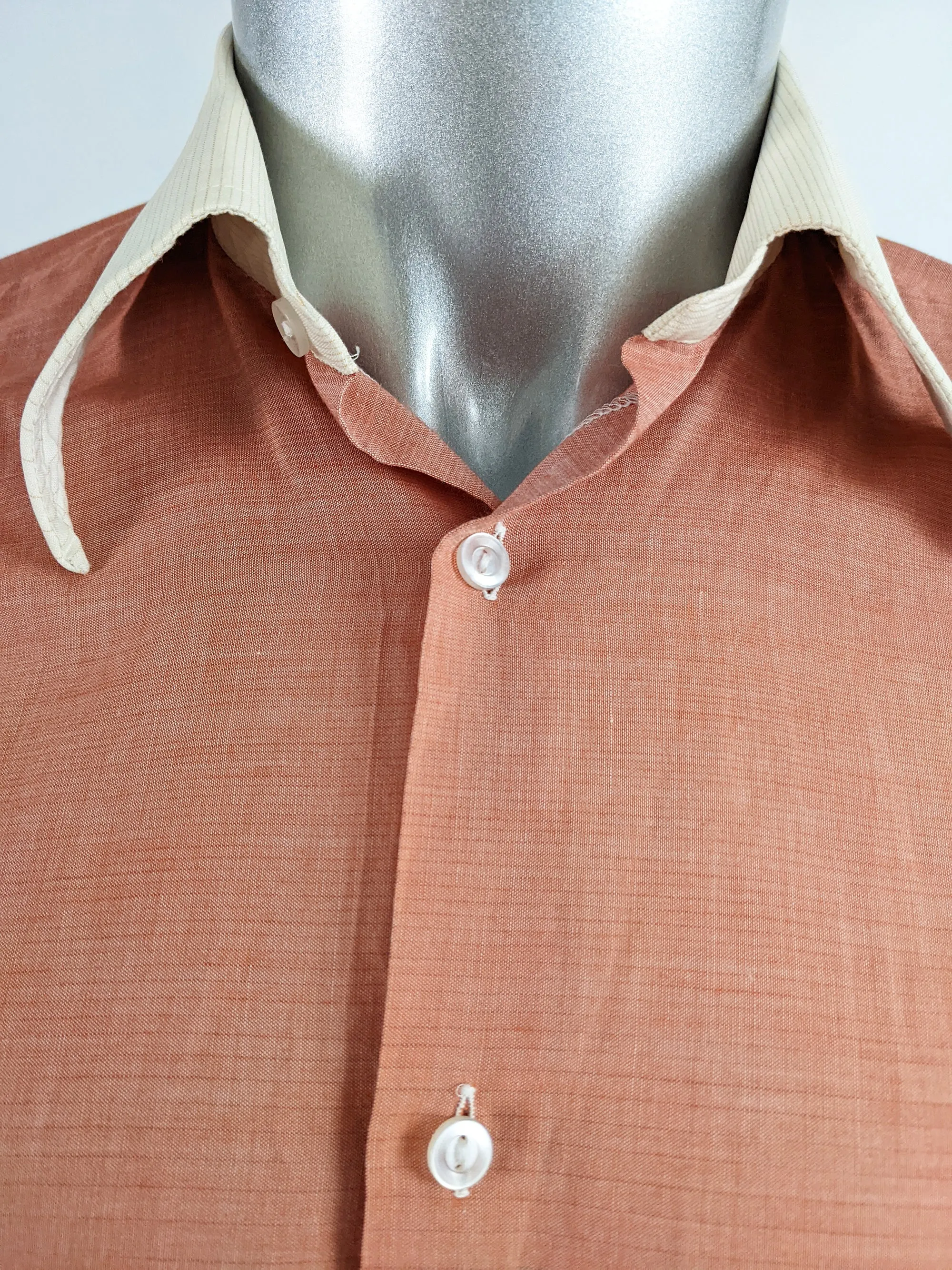 Tootal Vintage Mens Long Sleeve Shirt, 1970s