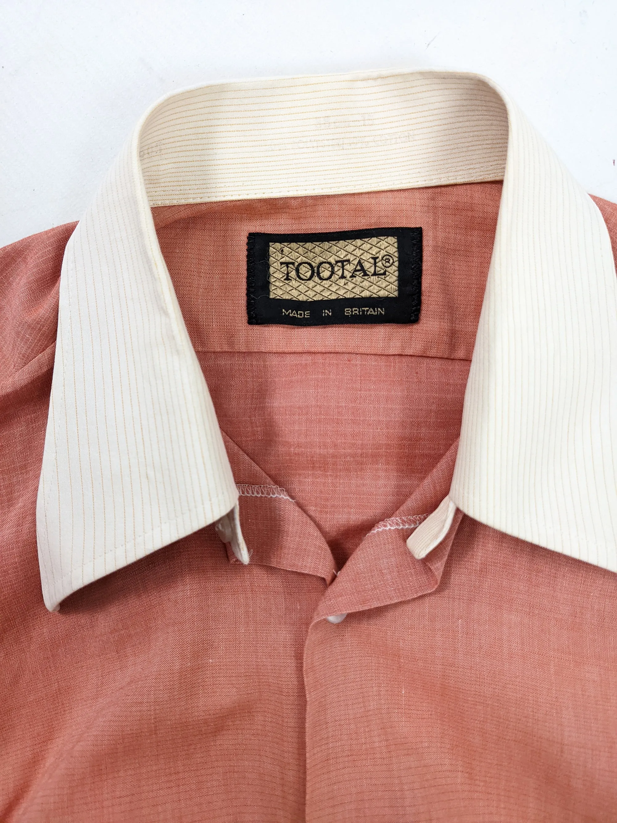 Tootal Vintage Mens Long Sleeve Shirt, 1970s