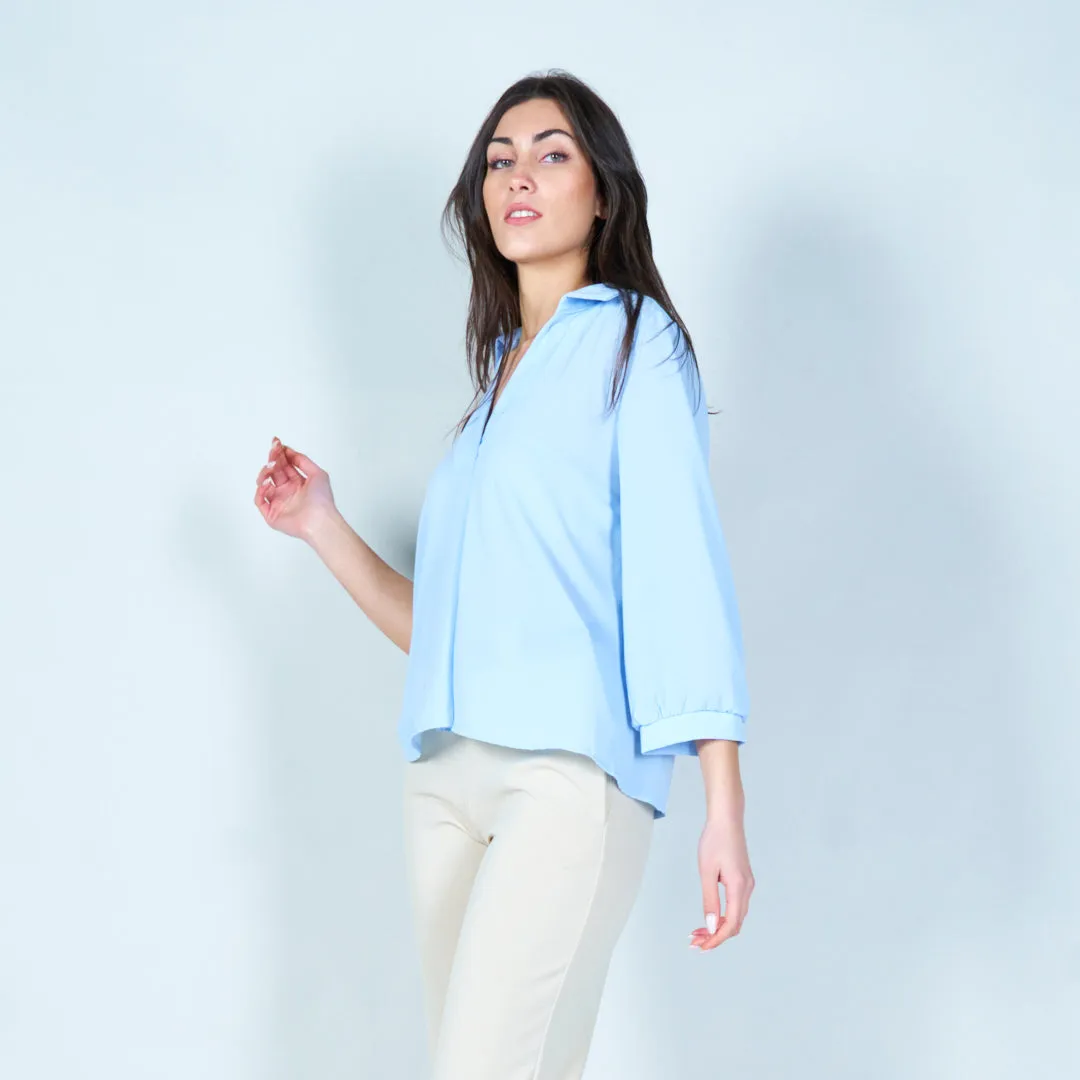 V-neck chiffon blouse wholesale