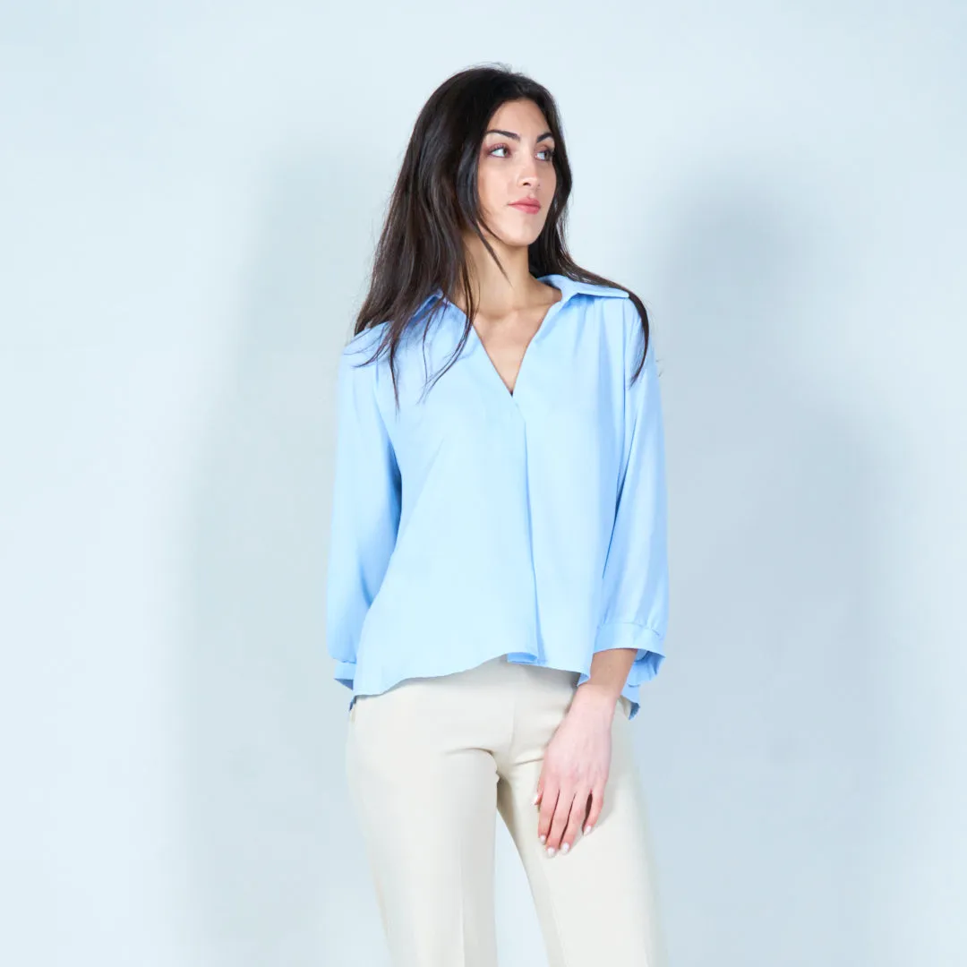 V-neck chiffon blouse wholesale